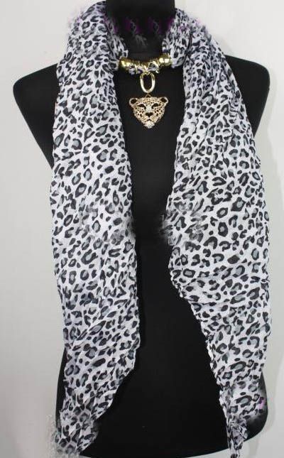 Misturar 15 pcs * Leopard Head pingente cachecol leopardo colares de jóias lenço de Cristal jóias lenços
