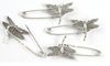 20 sztuk Tybetański Silver Metal Dragonfly Safety Pin Brooch A15547