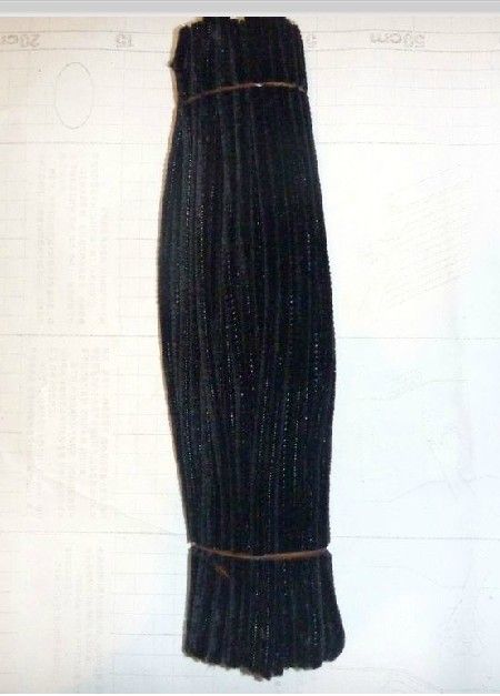 

6mm*30cm black diy chenille stems and pipe cleaners 1000pcs/lot