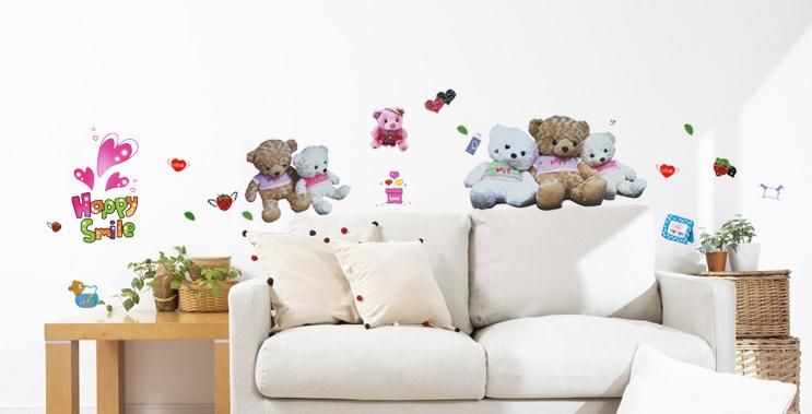 teddy bear home room decor removable wall sticker decal decoration