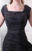 Klasik Siyah Tarz Kare Gece Elbiseler Pileli 3D El Yapımı Çiçek Balo Elbisesi HX66 DHYZ 019660630