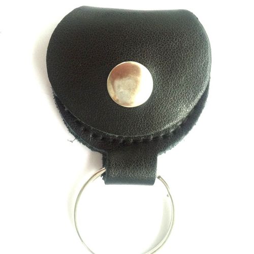 Guitar Bass Leather Keychain Guitar Pick Holder Plectrum Key Chain Bag