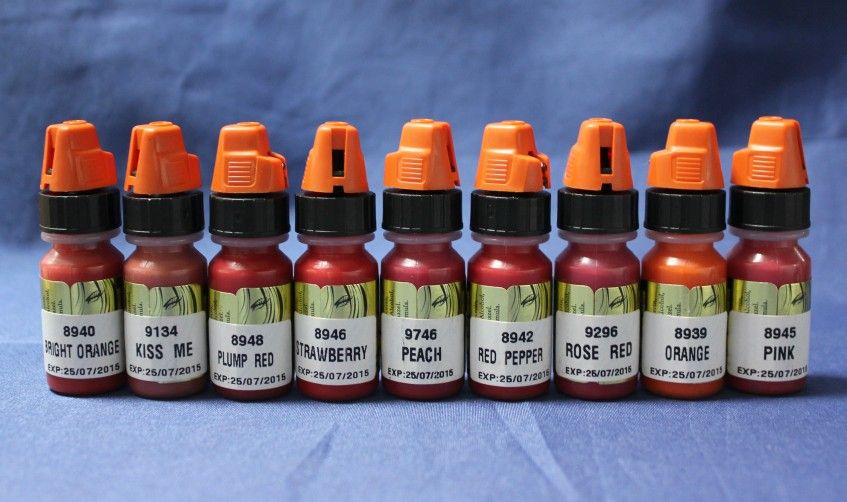 Tattoo Pigments LUSHCOLOR Lip Colors Tattoo Ink Set ...