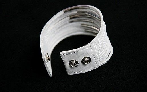 60pcs*Button Bracelet /13 layer filaments /PU leather metal band multi-layer Leather Bracelet