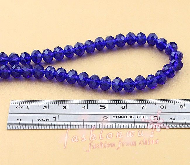 MIC 900st 6mm Dark Blue Facettered Crystal Rondelle Pärlor Löst pärlor passar armband halsbandsmycken DIY1945621