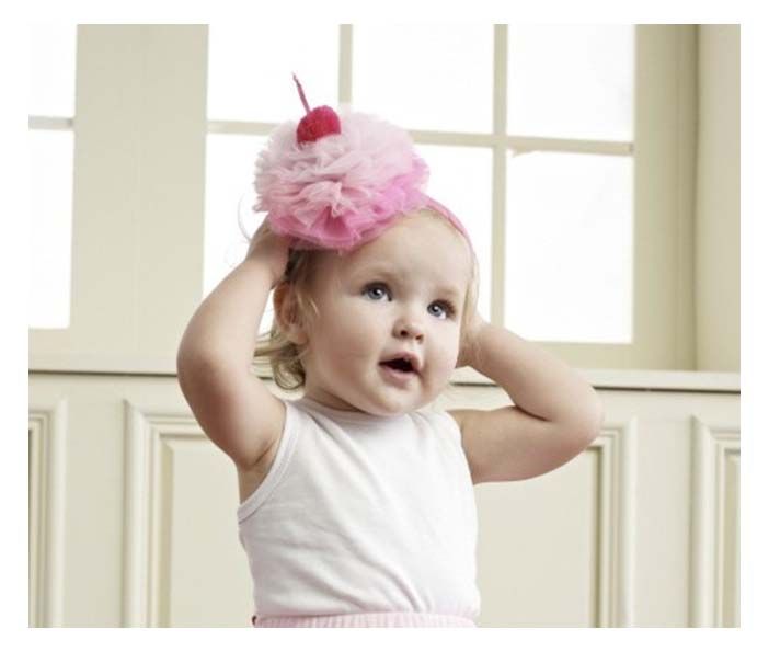 cream baby headband