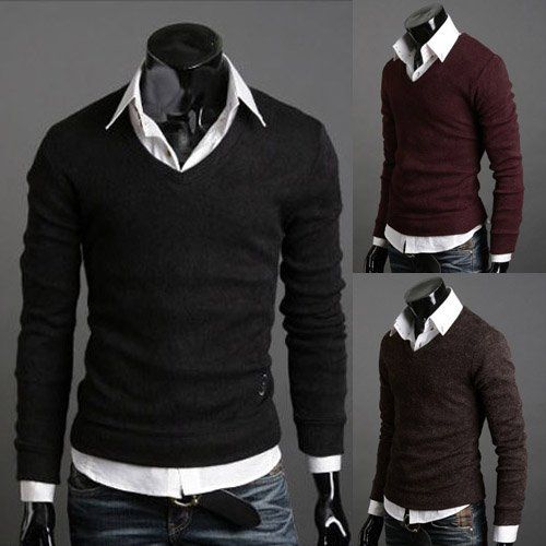 2018 Mens Cashmere Sweaters Mens Black Sweaters Men Fashion Clothing ...