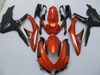 Orange Black White Fairings Kit för Suzuki GSXR 600 750 2009 2009 K8 GSXR600 GSXR750 08 09 10