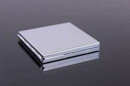 Blank Compact Mirror Square Makeup Mirror Silver Color Free Shipping 10PCS/LOT