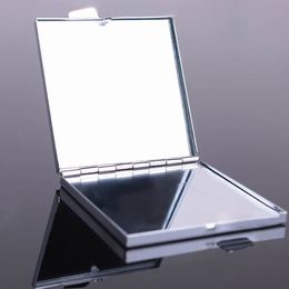 Compact Mirror Blank Square Makeup Mirror Silver Color Free Shipping 50X/LOT#M060F