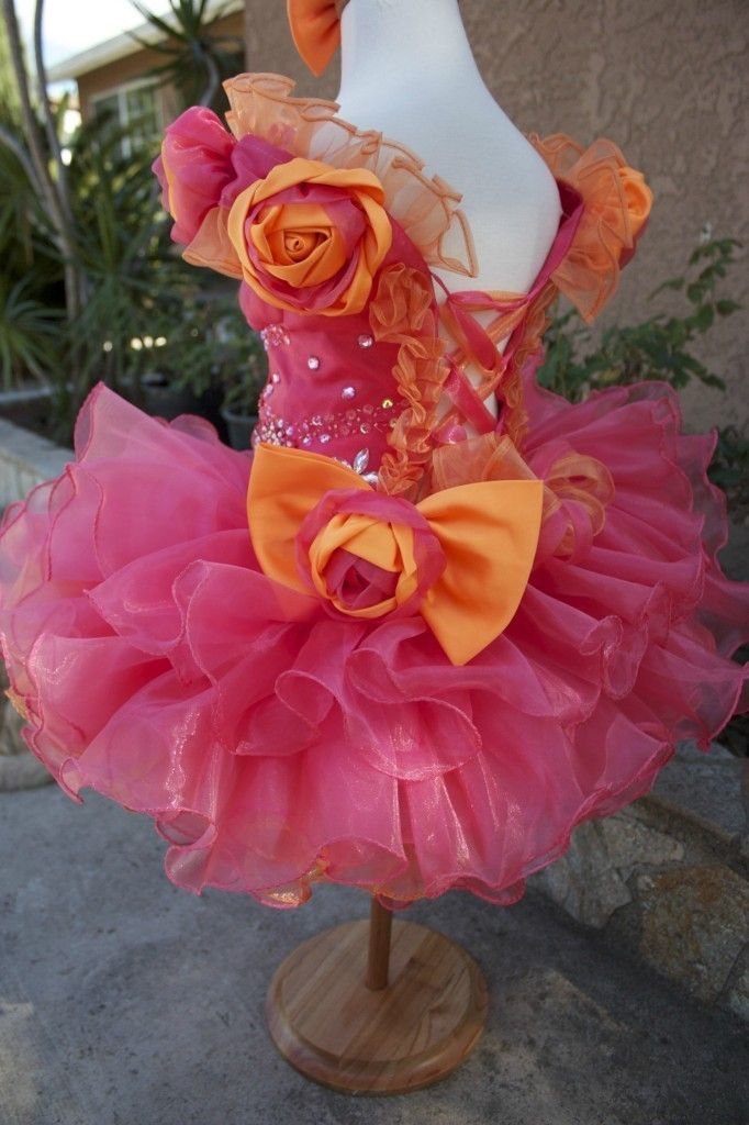 BEAUTIFUL GLITZ CUPCAKE PAGEANT DRESS TODDLER OR GIRL From