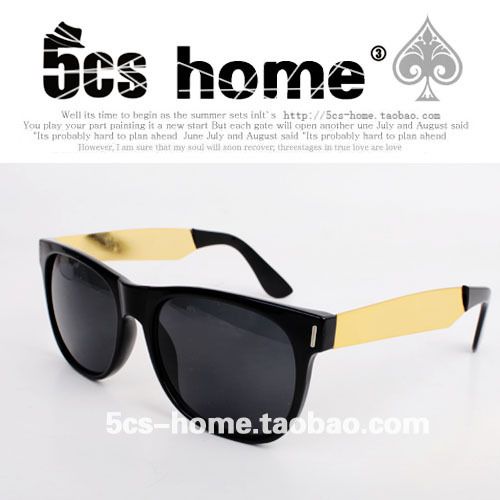 super black and gold sunglasses