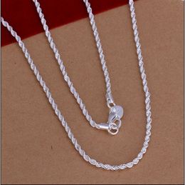 hot wholesale Sterling solid silver fashion jewelry Chain Necklace XLSN100 hot wholesale Sterling solid silver fashion jewelry Chain Necklace XLSN100