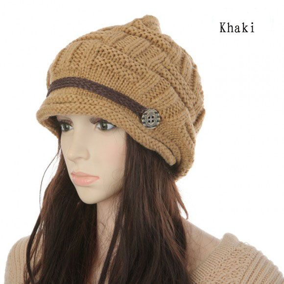 Winter New Arrival Women's Hats Solid Color Lady's Caps Acrylic Warm ...