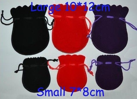 Free Ship Large & Small Gourd Bag calabash cucurbit Velvet Bag Jewelry Pouch Wedding Party Candy Beads Xmas Gift Bags