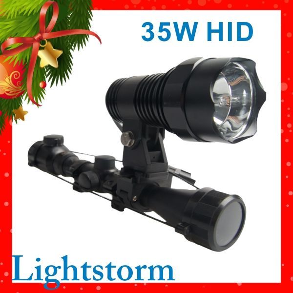 Rifle Scope With Gun Mount Spotlight 35w Hid Xenon Hunting Gun