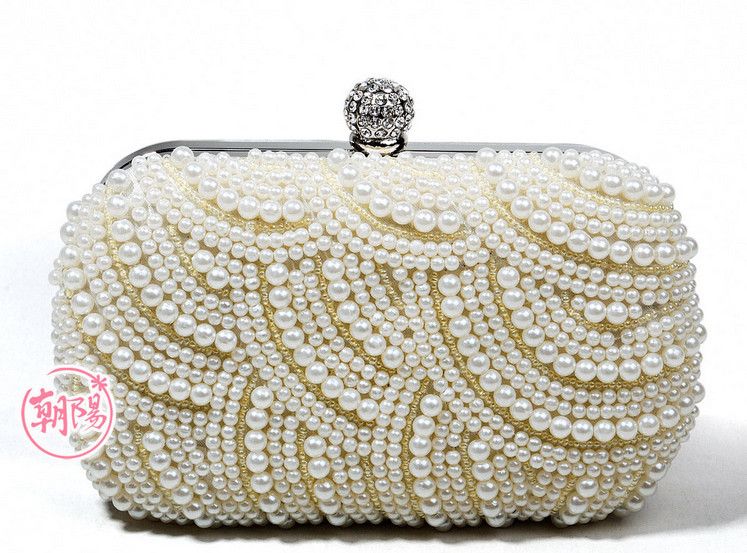 gold pearl clutch bag