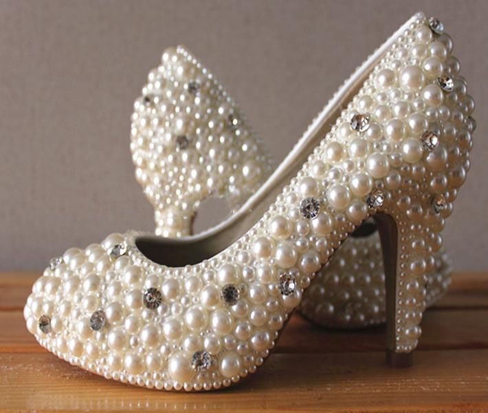 Plus Size Comfortable Sexy Wedding Bridal Shoes For Wemen Round Toe