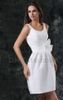Sexy pequeno vestido branco bainha vestido de casamento praia vestidos de noiva decote colher flores artesanais 100 dhyz 011457391