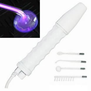 

New Darsonval Violet Orange Ray high frequency electrode for facial skin Spot Remover hair growth 4 glasses tube anti bacteria therapy set