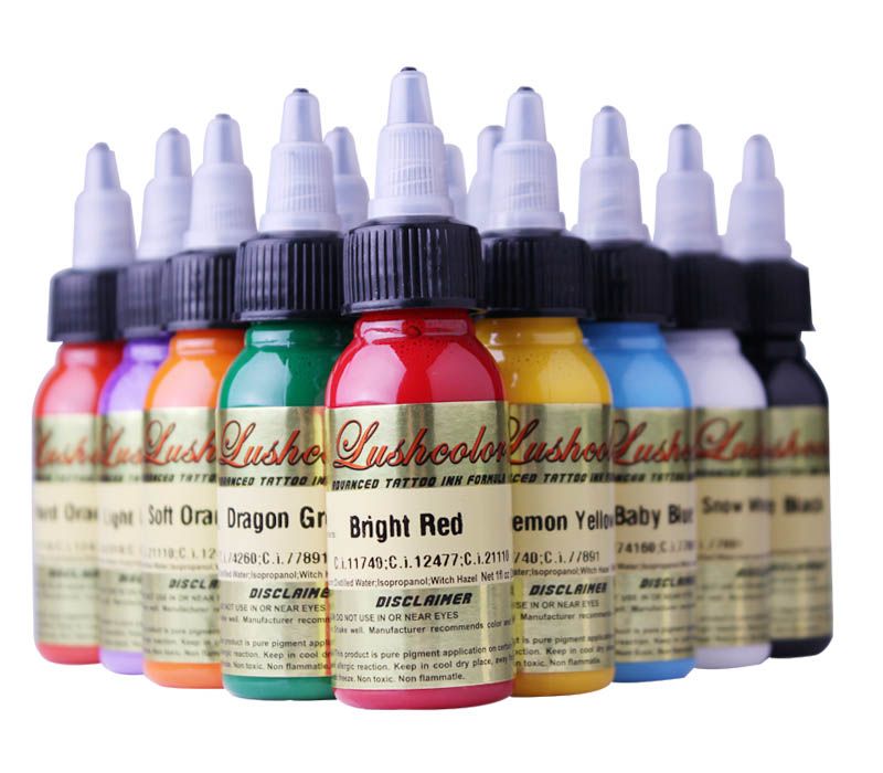LUSHCOLOR Tattoo ink 7 COLORS/lot 1oz/PC tattoo color LUSHCOLOR Tattoo ink 7 COLORS/lot 1oz/PC tattoo color