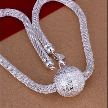 

Fashion jewelry 925 silver maracas necklace Top quality free shipping 10pcs/lot