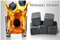Kök, matsal bar barware whisky stenar 6st set + sammet väska 10sets / lot, whisky rock sipping stone