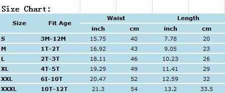 2t Waist Size Chart