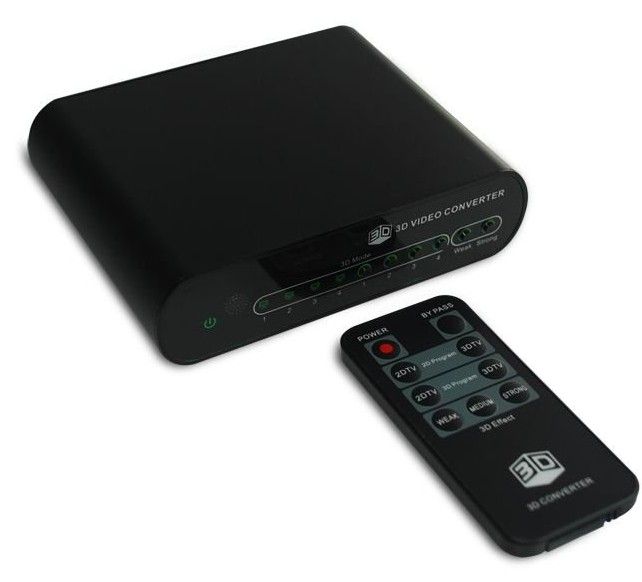 2D To 3D Video Converter Box For HD STB 3D Program With 2 HDMI Cables
