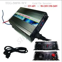500w On Grid Tie Solar Power Inverter, DC 24v/36v/48v to AC 220V, 230V, 240V (190-260v)