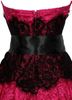 2019 Strapless Bustier Contrast Lace och Crinoline Ruffle Prom Mini Dress Junior Plus Size1392830