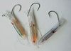 9cm Squid Lure Leurre de pêche Appât souple Squid Hang Act le rôle Ofing Sea Trolling Leurre Pêche Tackle 3 pièce costume avec crochet et ligne