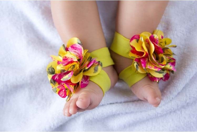 Flowers Baby Feet Decorated / Baby Foot Band / Children Foot Flower