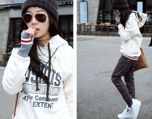 2017 Autumn Winter O Neck Long Sleeve loose Pullovers back
