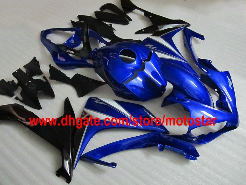 Gratis Personaliseer Blue Backings voor YZF-R1 2007 2008 YZF R1 07 08 YZF-R1 YZF1000 Fairing Kit Aangepaste kleur Aanvaardbaar