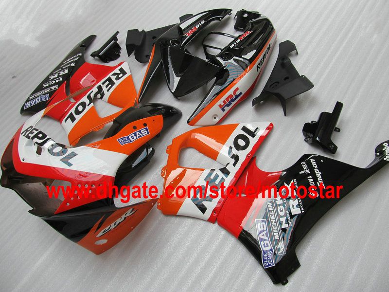 REPSOL kit de carenagem ABS para HONDA CBR900RR 919 1998 1999 CBR900 919RR CBR919 98 99 CBR919RR carenagem conjunto de carapaça