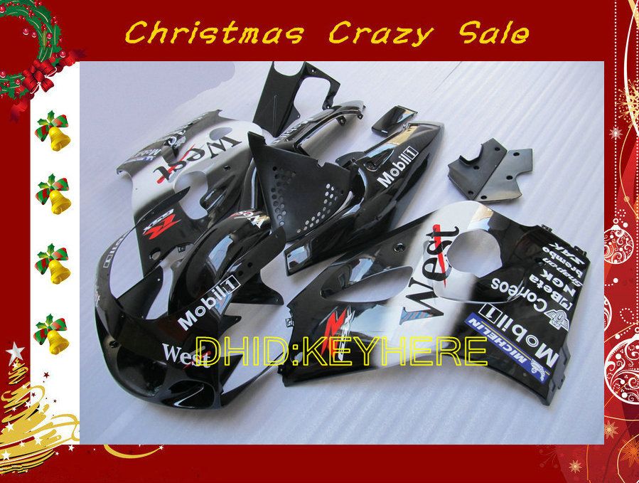 

Sales BLK West custom Fairing for SUZUKI 96 97 98 99 00 GSXR600/750 GSX-R750 R600 1996-2000 bodywork, Same as picture