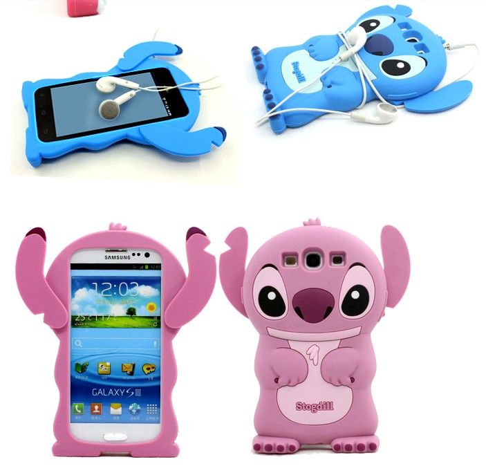 Schurend In de naam ik heb nodig Lovely Stitch 3D Silicone Case For Samsung Galaxy S3 III i9300.with plastic  bag free shipping