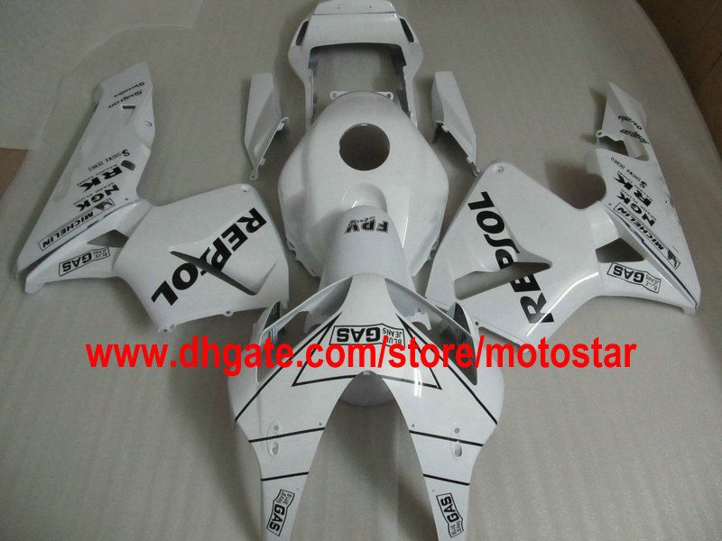 white REPSOL Injection molded custom Fairing for HONDA CBR600RR 2003 2004 CBR 600RR CBR600 F5 03 04