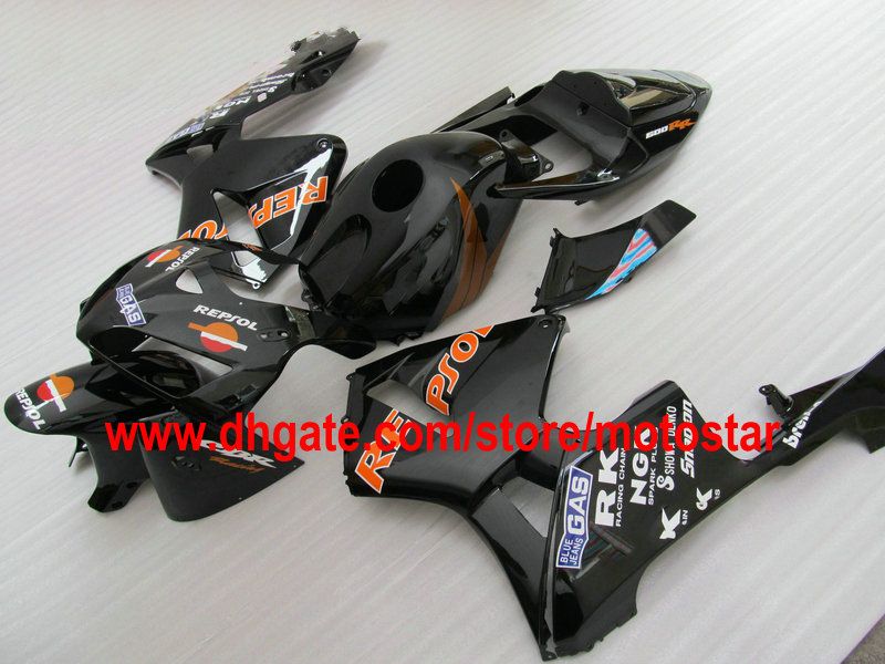 Kundenspezifisches REPSOL-Verkleidungsset in Schwarz für CBR600RR F5 2005 2006 CBR 600 RR 05 06 CBR600 600RR