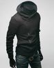 Qltrade_3 Ventas calientes Chaqueta con capucha de diseño delgado con cremallera para hombre Assassins Creed abrigo superior negro