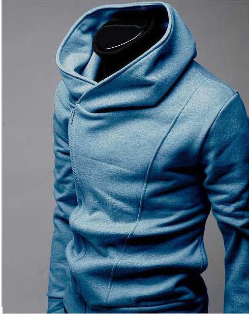 Qltrade_3 Hot vendas Mens zip slim projetado Hoodie Jacket Assassins Creed Top Coat preto