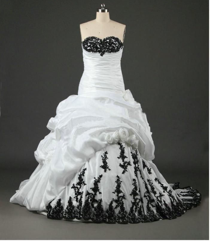 black white wedding dresses