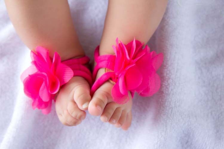 ribbon sandals for babies