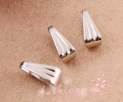 Quente! Banhado A prata Disponível De Metal Pingente Conector Fechos Encontrar 3x8mm DIY Acessórios Fit charme colar de pingente