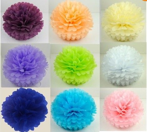 14インチのティッシュペーパーPOM POM POMS Lantern POM POMブルームフラワーボール