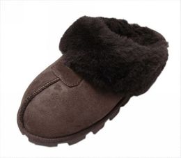 Winter warm slippers head wrapped choclolate Super A sheepskin wool one antiskid sole free shipping