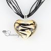valentine's day heart love glitter with lines lampwork murano Italian venetian handmade fashion jewelry necklaces MUP124