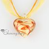 Valentinstag Herz Liebe Glitzer mit Linien Lampwork Murano Italienisch venezianischer handgemachter Modeschmuck Halsketten MUP124