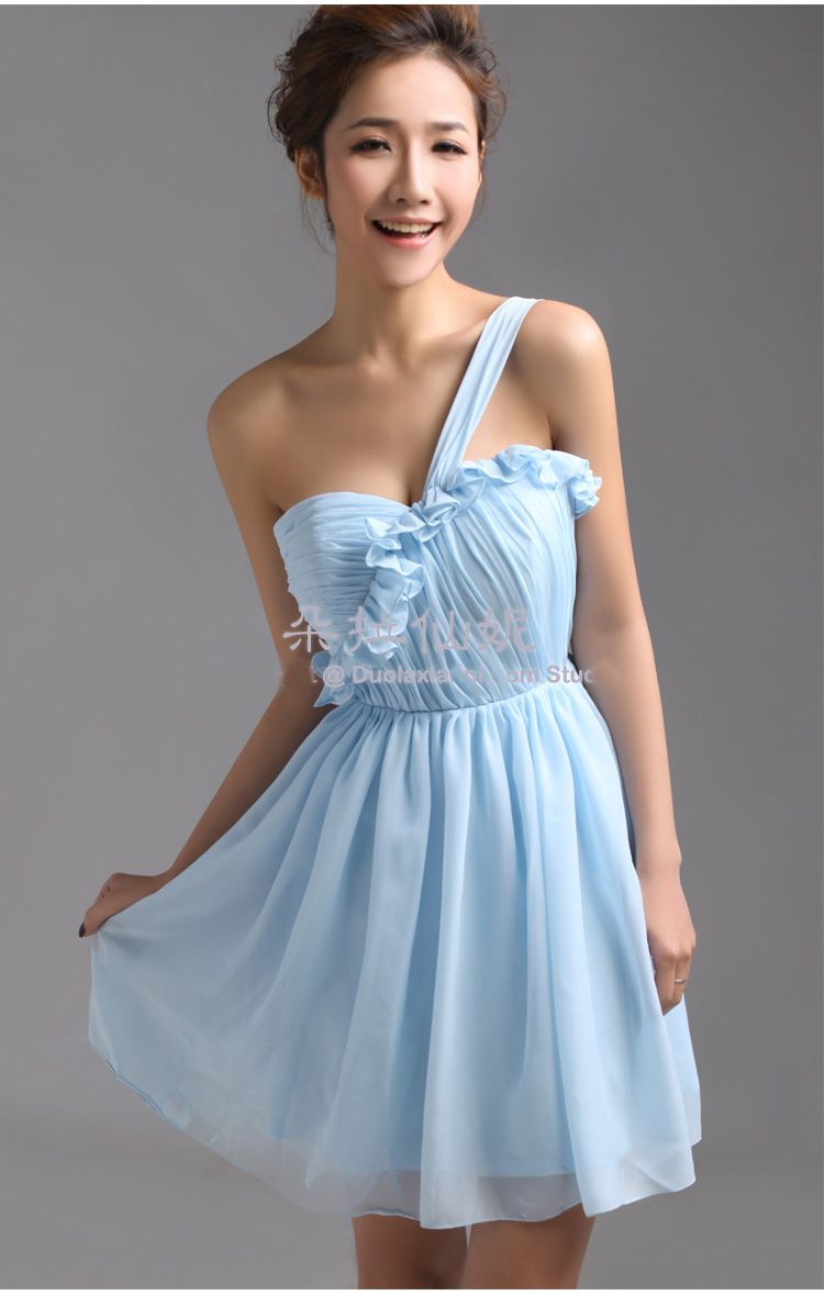 Light Sky Blue Short/Mini Homecoming Bridesmaid Dresses Party Dresses Cocktail Dresses Prom Dress